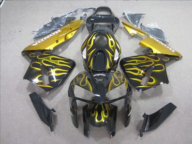Noir Jaune Flamme Carénage Honda CBR 600 RR 2005-2006 Noir Jaune Flamme Carénage Honda CBR 600 RR 2005-2006
