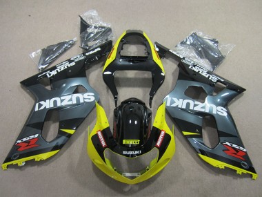 Noir Jaune Motul Carénage Suzuki GSXR 600 K1 K2 K3 2001-2003