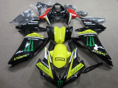 Noir Jaune Motul Leovince Carénage Yamaha R1 2007-2008