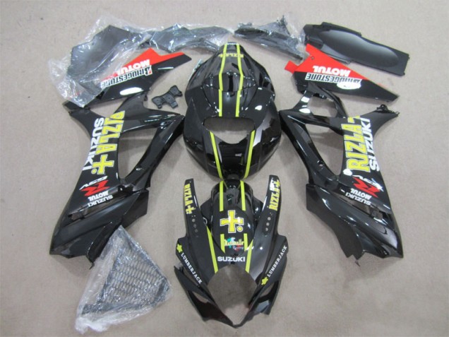 Noir Jaune Rizla Carénage Suzuki GSXR 1000 K7 2007-2008 Noir Jaune Rizla Carénage Suzuki GSXR 1000 K7 2007-2008