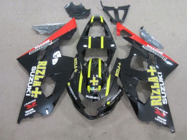 Noir Jaune Rizla Carénages Suzuki GSXR 600 K4 2004-2005