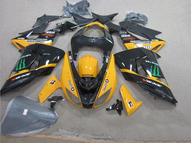Noir Jaune Touch4 Monster Carénage Kawasaki ZX10R 2006-2007 Noir Jaune Touch4 Monster Carénage Kawasaki ZX10R 2006-2007