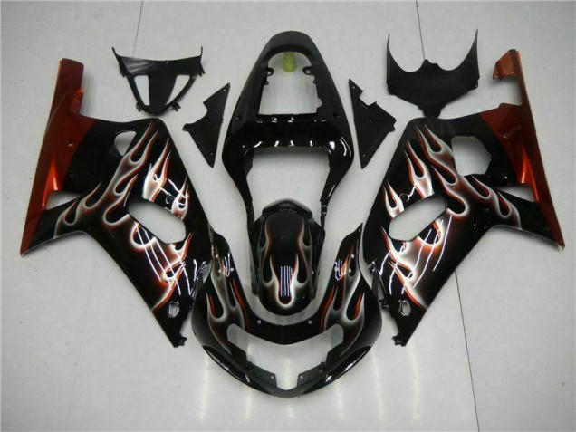 Noir Kit Carénages & Plastique Suzuki GSXR 600 / 750 K1 K2 K3 2001-2003 Noir Kit Carénages & Plastique Suzuki GSXR 600 / 750 K1 K2 K3 2001-2003