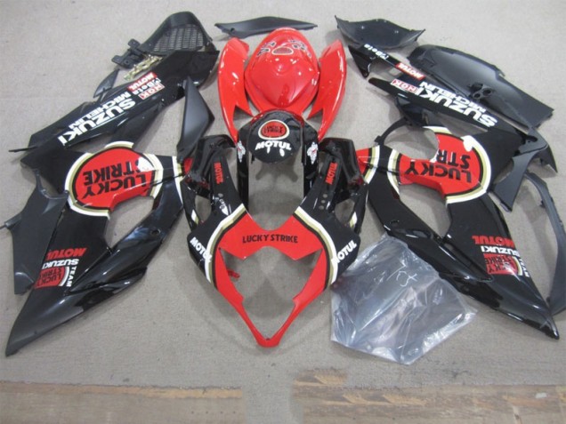 Noir Lucky Strike Rouge Motul Carénage Suzuki GSXR 1000 K5 2005-2006 Noir Lucky Strike Rouge Motul Carénage Suzuki GSXR 1000 K5 2005-2006