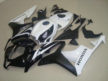 Noir Mat Blanc Carénage Honda CBR 600 RR 2007-2008