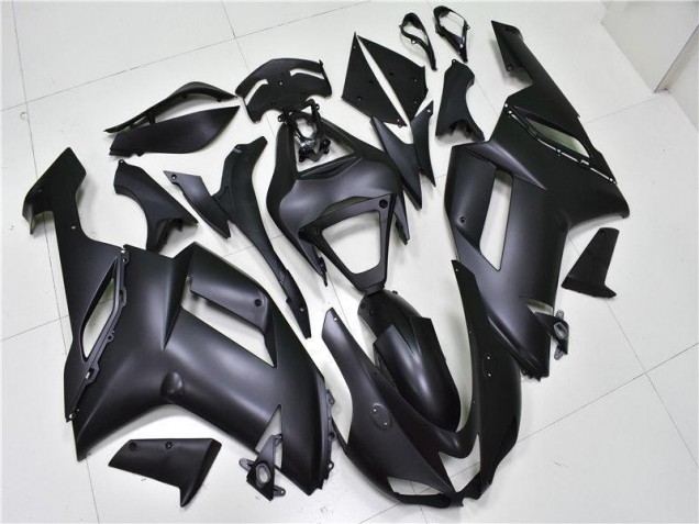 Noir Mat Carénage Kawasaki ZX6R 2007-2008 Noir Mat Carénage Kawasaki ZX6R 2007-2008
