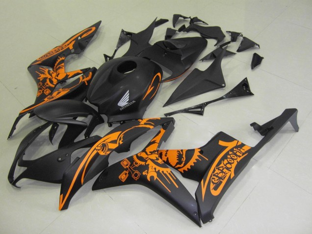 Noir Mat Orange Décalque Carénage Honda CBR 600 RR 2007-2008 Noir Mat Orange Décalque Carénage Honda CBR 600 RR 2007-2008