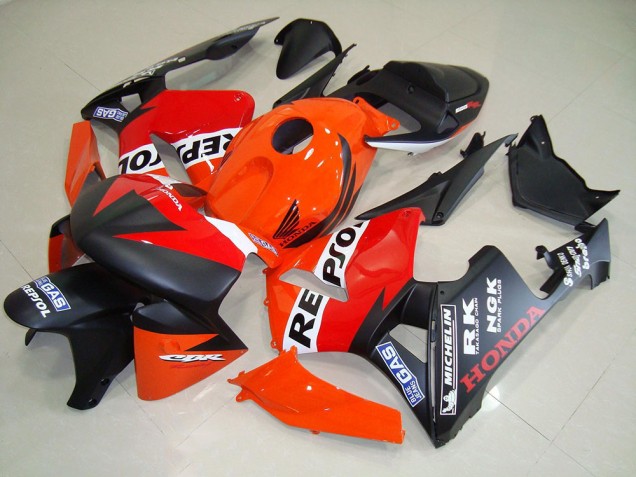 Noir Mat Repsol Courses Carénage Honda CBR 600 RR 2005-2006 Noir Mat Repsol Courses Carénage Honda CBR 600 RR 2005-2006