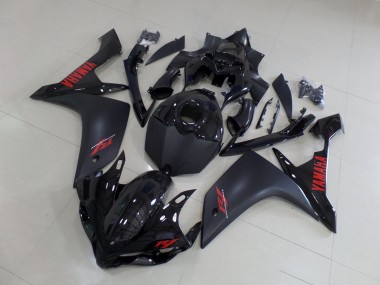 Noir Mat Rouge Carénage Yamaha R1 2007-2008