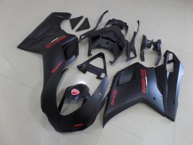 Noir Mat Rouge Décalque Carénage Ducati 848 1098 1198 2007-2014