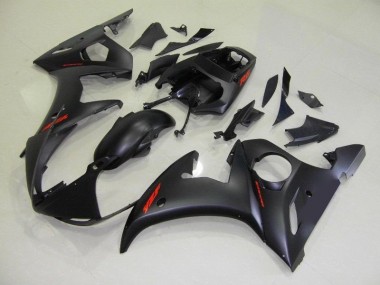 Noir Mat Rouge Décalque Carénage Yamaha R6 2003-2005