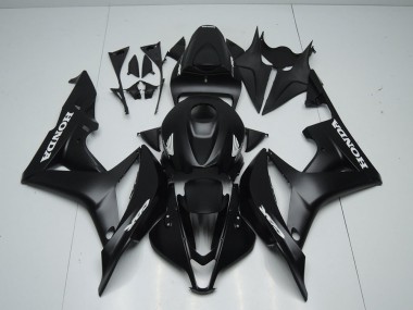 Noir Mat avec Blanc Décalque Carénage Honda CBR 600 RR 2007-2008