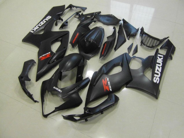 Noir Mat avec Blanc Décalque Carénage Suzuki GSXR 1000 K5 2005-2006 Noir Mat avec Blanc Décalque Carénage Suzuki GSXR 1000 K5 2005-2006
