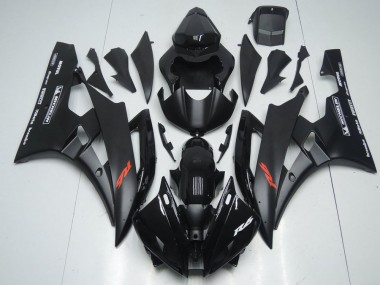 Noir Mat et Noir Brillant Carénage Yamaha R6 2006-2007