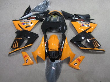 Noir Orange 3M Monster Carénage Kawasaki ZX10R 2003-2005