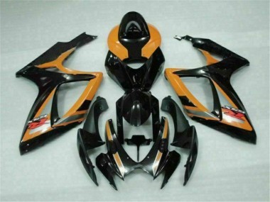 Noir Orange Carénage Suzuki GSXR 600 / 750 K6 2006-2007