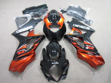 Noir Orange Carénages Suzuki GSXR 1000 K7 2007-2008