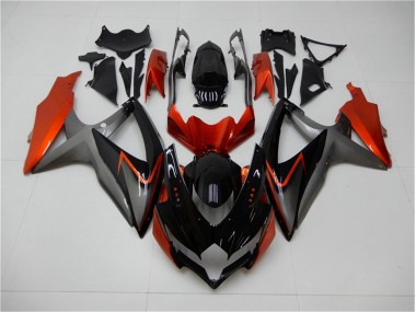 Noir Orange Gris Carénage Suzuki GSXR 600 / 750 K8 2008-2010