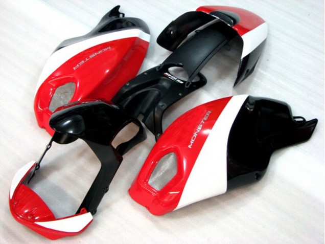 Noir Rouge Blanc Monster Carénage Ducati Monster 696 2008-2012 Noir Rouge Blanc Monster Carénage Ducati Monster 696 2008-2012