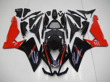 Noir Rouge Carénage Aprilia RSV4 2009-2015