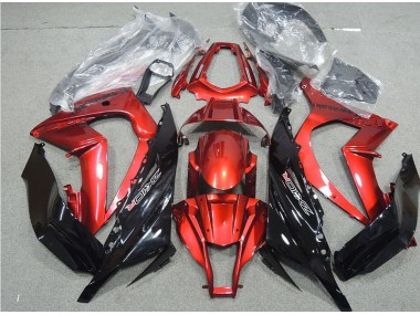 Noir Rouge Carénage Kawasaki ZX10R 2011-2015
