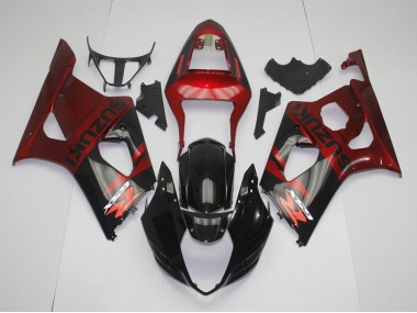 Noir Rouge Carénage Suzuki GSXR 1000 K3 2003-2004