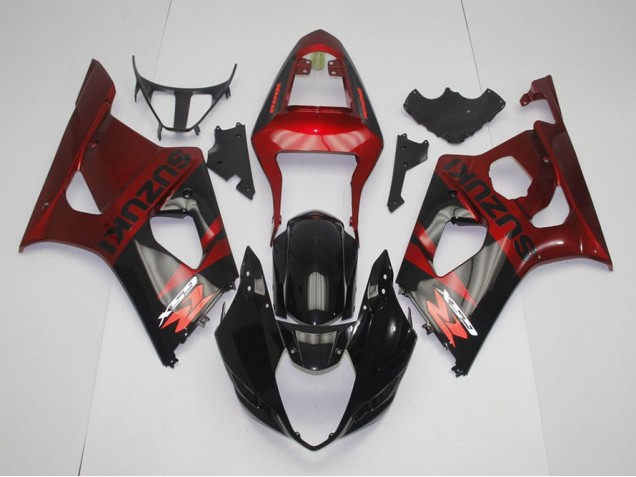 Noir Rouge Carénage Suzuki GSXR 1000 K3 2003-2004 Noir Rouge Carénage Suzuki GSXR 1000 K3 2003-2004