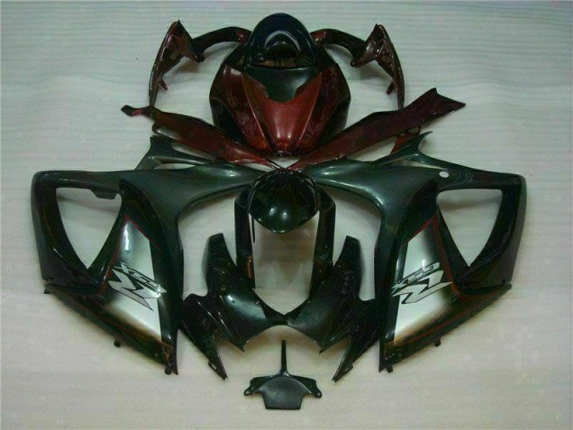Noir Rouge Carénage Suzuki GSXR 600 / 750 K6 2006-2007