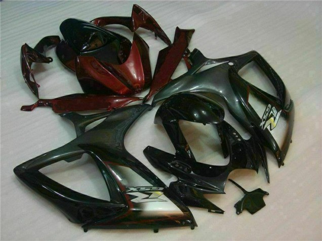 Noir Rouge Carénage Suzuki GSXR 600 / 750 K6 2006-2007