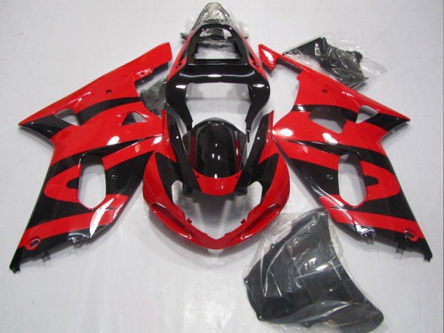 Noir Rouge Carénage Suzuki GSXR 600 K1 K2 K3 2001-2003 Noir Rouge Carénage Suzuki GSXR 600 K1 K2 K3 2001-2003