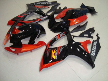 Noir Rouge Carénage Suzuki GSXR 750 K6 2006-2007