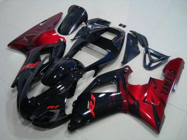 Noir Rouge Carénage Yamaha R1 1998-1999