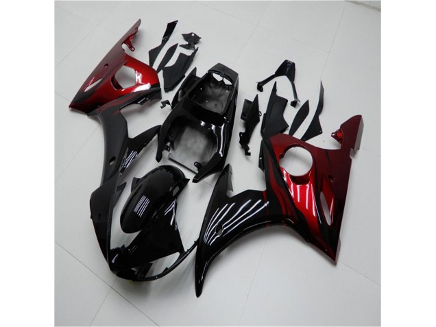 Noir Rouge Carénage Yamaha R6 2003-2005 Noir Rouge Carénage Yamaha R6 2003-2005
