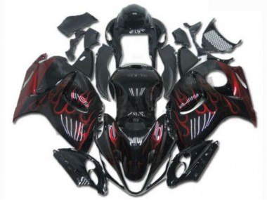 Noir Rouge Carénages & Carrosserie Suzuki GSXR 1300 Hayabusa 2008-2019