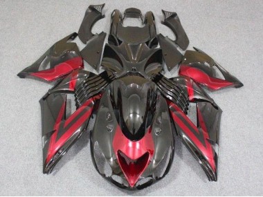 Noir Rouge Carénages Kawasaki ZX14R ZZR 1400 2006-2011