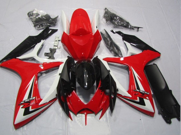 Noir Rouge Carénages Suzuki GSXR 600 K6 2006-2007 Noir Rouge Carénages Suzuki GSXR 600 K6 2006-2007