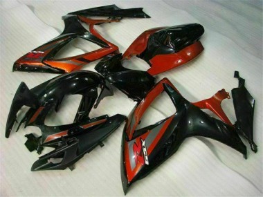 Noir Rouge Carrosserie Suzuki GSXR 600 / 750 K6 2006-2007
