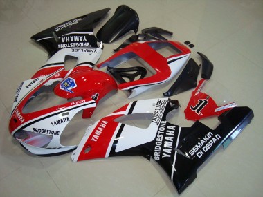 Noir Rouge Décalque Carénage Yamaha R1 1998-1999