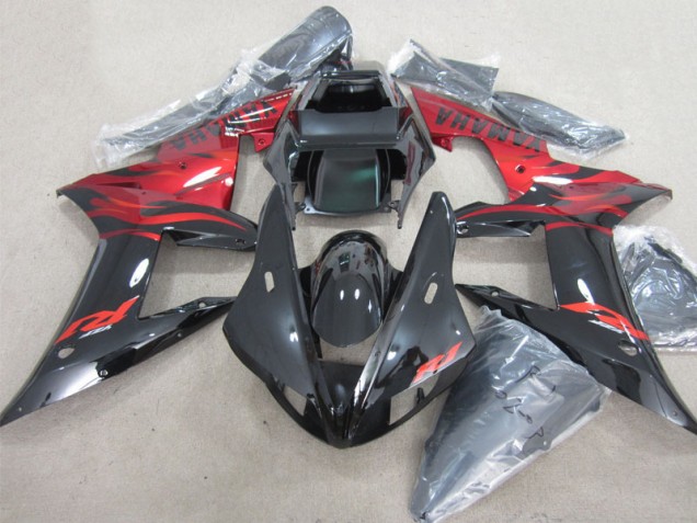 Noir Rouge Décalque Carénage Yamaha R1 2002-2003 Noir Rouge Décalque Carénage Yamaha R1 2002-2003