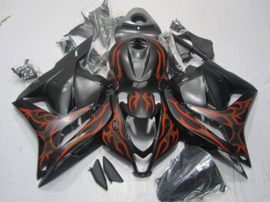 Noir Rouge Flamme Carénage Honda CBR 600 RR 2009-2012