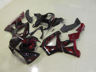 Noir Rouge Flamme Carénage Honda CBR 900 RR 929 2000-2001