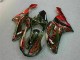 Noir Rouge Flamme Carénage Kawasaki ZX6R 2007-2008 Noir Rouge Flamme Carénage Kawasaki ZX6R 2007-2008