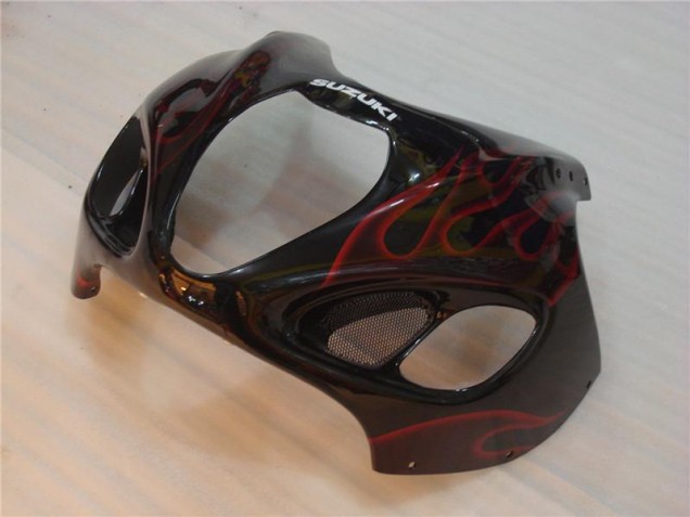 Noir Rouge Flamme Carénage Suzuki GSXR 1300 Hayabusa 1996-2007 Noir Rouge Flamme Carénage Suzuki GSXR 1300 Hayabusa 1996-2007