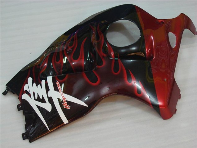 Noir Rouge Flamme Carénage Suzuki GSXR 1300 Hayabusa 1996-2007 Noir Rouge Flamme Carénage Suzuki GSXR 1300 Hayabusa 1996-2007