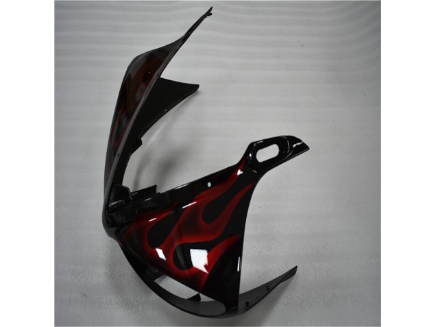 Noir Rouge Flamme Carénage Yamaha R6 2003-2005 Noir Rouge Flamme Carénage Yamaha R6 2003-2005