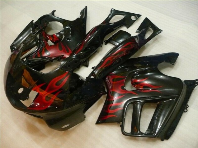 Noir Rouge Flamme Carénages Honda CBR 600 F3 1995-1998 Noir Rouge Flamme Carénages Honda CBR 600 F3 1995-1998