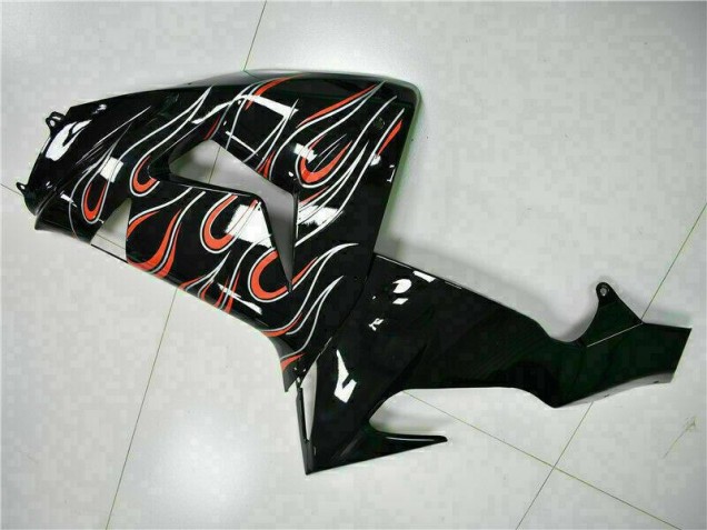 Noir Rouge Flamme Carénages Kawasaki ZX10R 2006-2007 Noir Rouge Flamme Carénages Kawasaki ZX10R 2006-2007