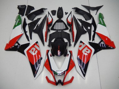 Noir Rouge Kit Carénages Complet Aprilia RSV4 2009-2015