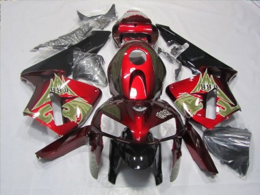 Noir Rouge Kit Carénages Honda CBR 600 RR 2005-2006