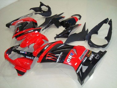 Noir Rouge Monster Carénage Kawasaki ZX 250R 2008-2012